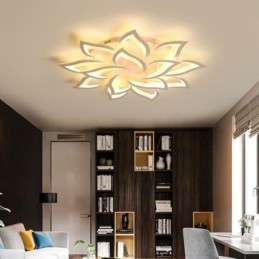 Luminária de teto em acrílico em formato de girassol, simples e moderna