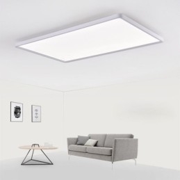 Painel nórdico de luz embutida super fina lâmpada de teto branca
