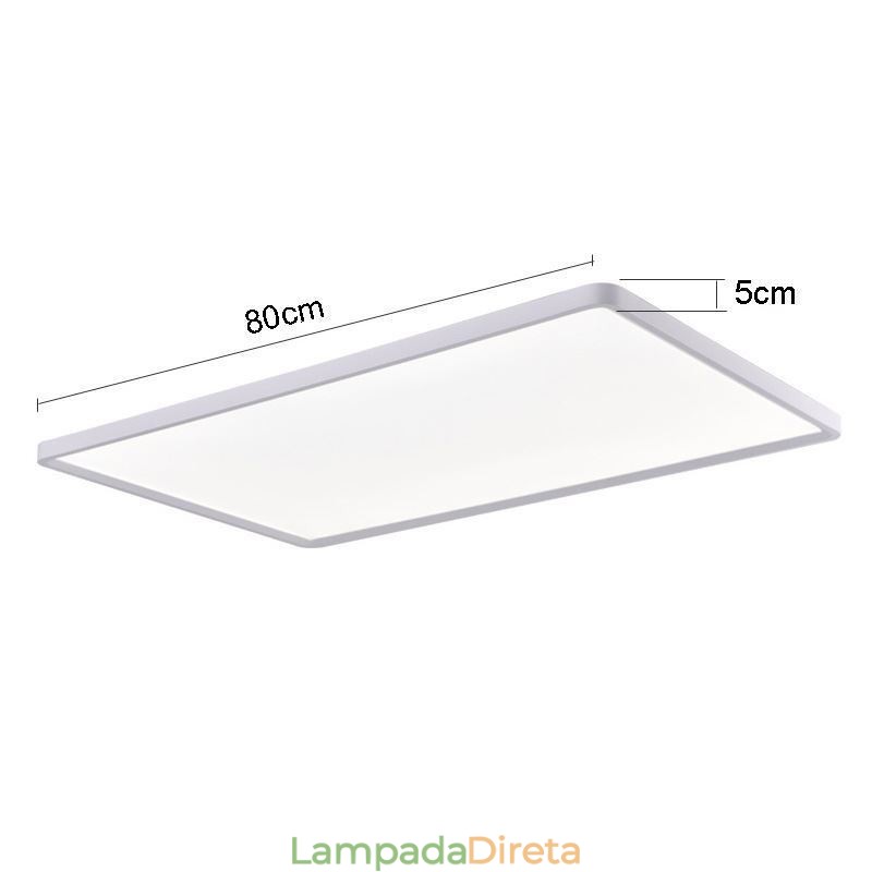 Painel nórdico de luz embutida super fina lâmpada de teto branca