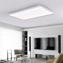 Painel nórdico de luz embutida super fina lâmpada de teto branca