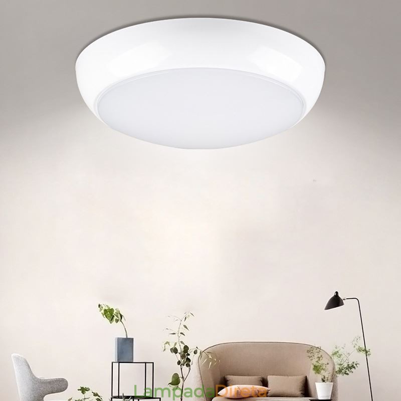 Luminária de teto redonda criativa embutida para iluminação doméstica