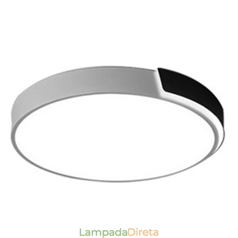 Luminária de teto circular moderna e simples embutida