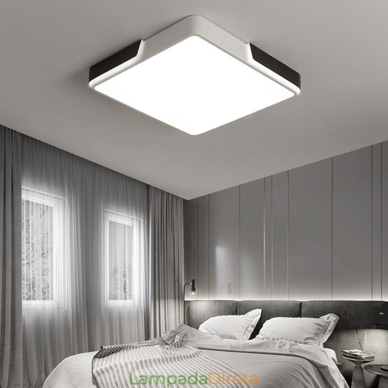 Luminária de teto circular moderna e simples embutida