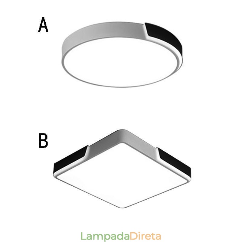 Luminária de teto circular moderna e simples embutida