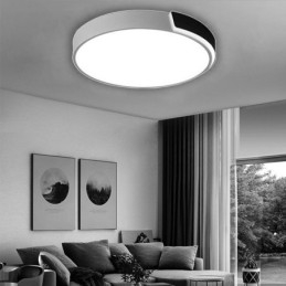 Luminária de teto circular moderna e simples embutida