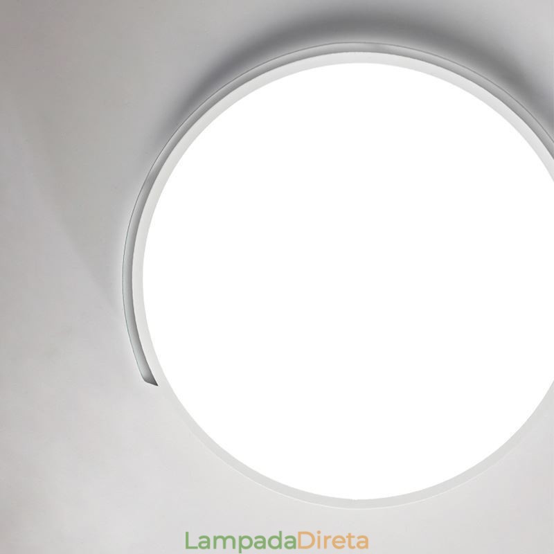 Luminária de teto circular moderna e simples embutida