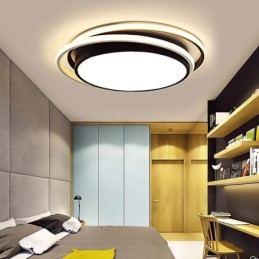 Luminária de teto geométrica moderna e simples embutida com moldura quadrada