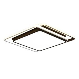 Luminária de teto geométrica moderna e simples embutida com moldura quadrada