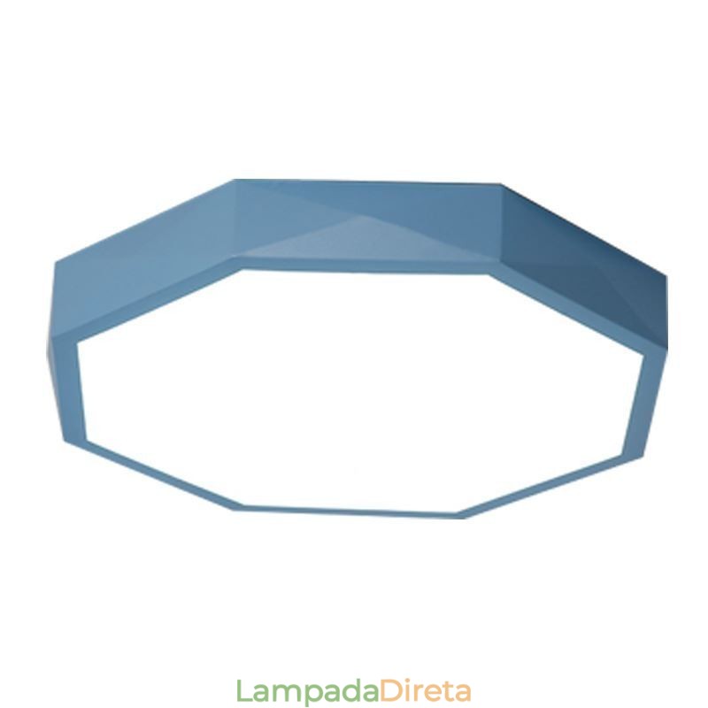 Luminária de teto moderna com design hexagonal especial e montagem embutida, lâmpada ultrafina