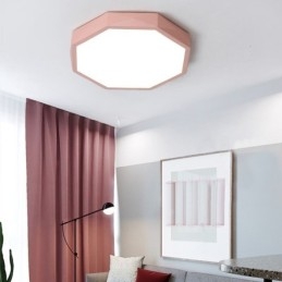 Luminária de teto moderna com design hexagonal especial e montagem embutida, lâmpada ultrafina