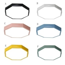Luminária de teto moderna com design hexagonal especial e montagem embutida, lâmpada ultrafina
