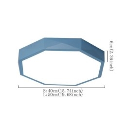Luminária de teto moderna com design hexagonal especial e montagem embutida, lâmpada ultrafina