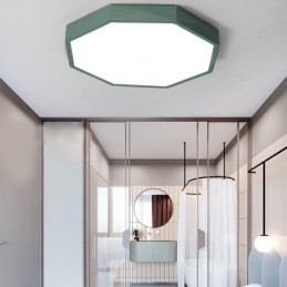Luminária de teto moderna com design hexagonal especial e montagem embutida, lâmpada ultrafina