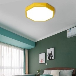 Luminária de teto moderna com design hexagonal especial e montagem embutida, lâmpada ultrafina