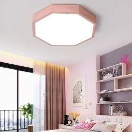 Luminária de teto moderna com design hexagonal especial e montagem embutida, lâmpada ultrafina