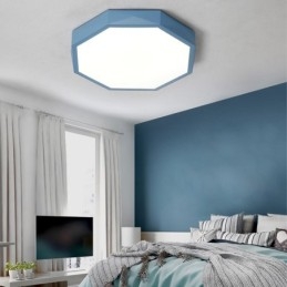Luminária de teto moderna com design hexagonal especial e montagem embutida, lâmpada ultrafina