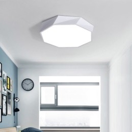 Luminária de teto moderna com design octogonal especial e montagem embutida, lâmpada ultrafina