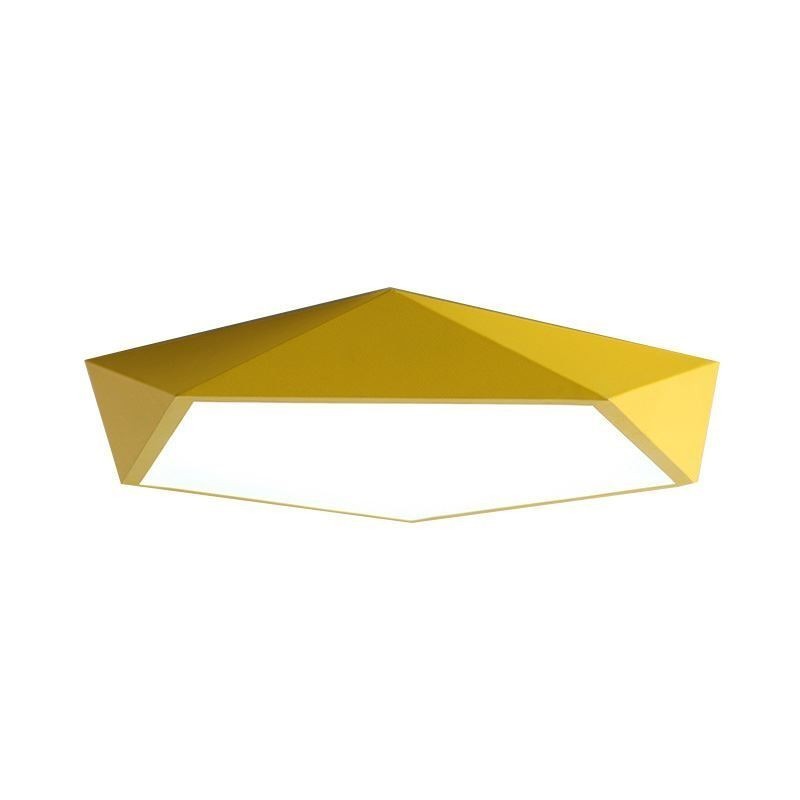 Luminária de teto moderna com design de diamante e montagem embutida, ultrafina, iluminação doméstica