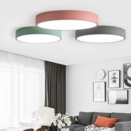 Luminária de teto redonda moderna embutida ultrafina para iluminação doméstica