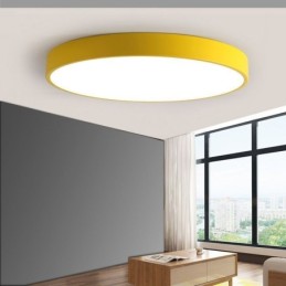 Luminária de teto redonda moderna embutida ultrafina para iluminação doméstica