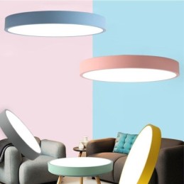 Luminária de teto redonda moderna embutida ultrafina para iluminação doméstica