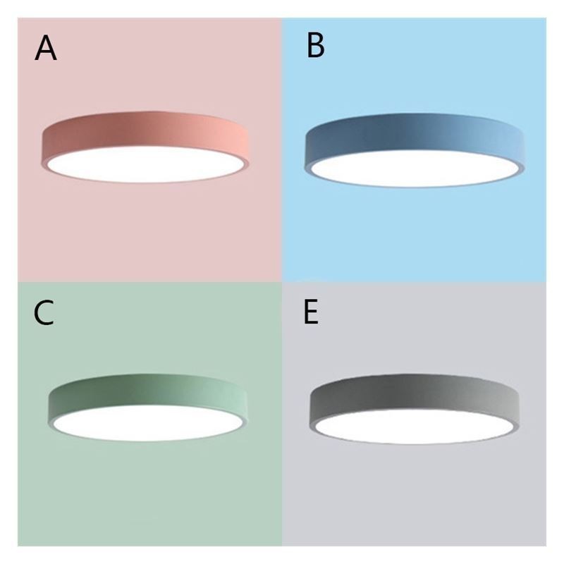 Luminária de teto ultrafina contemporânea embutida, luminária redonda