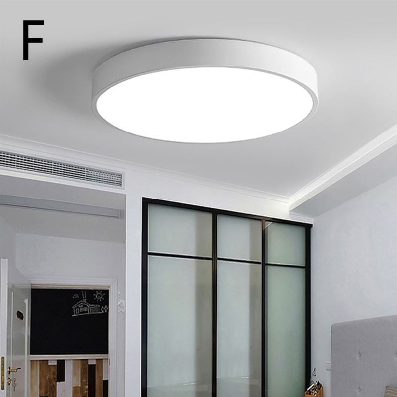 Luminária de teto ultrafina contemporânea embutida, luminária redonda
