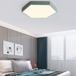 Luminária de teto hexagonal embutida simples contemporânea