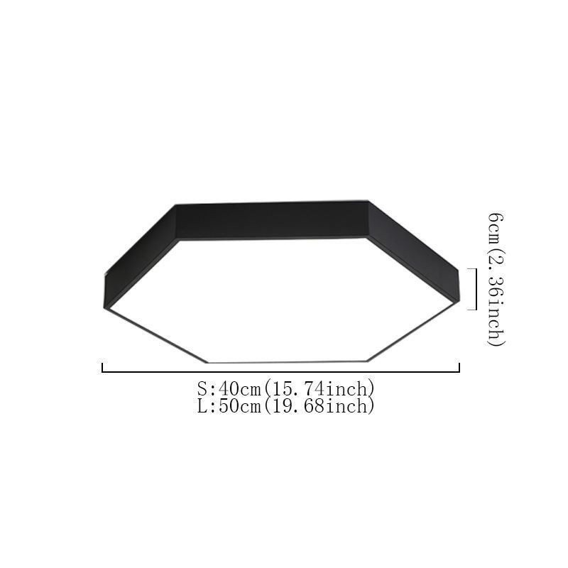 Luminária de teto hexagonal embutida simples contemporânea