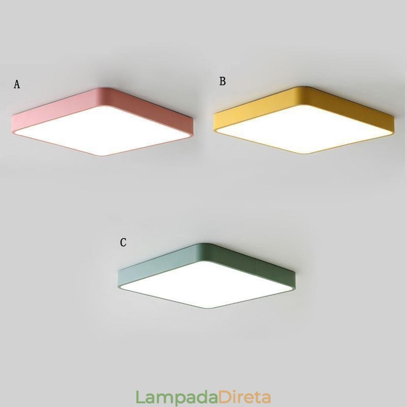 Simlpe Flush Mount Fino Quadrado Luz de Teto Economia de Energia