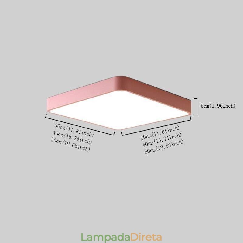 Simlpe Flush Mount Fino Quadrado Luz de Teto Economia de Energia