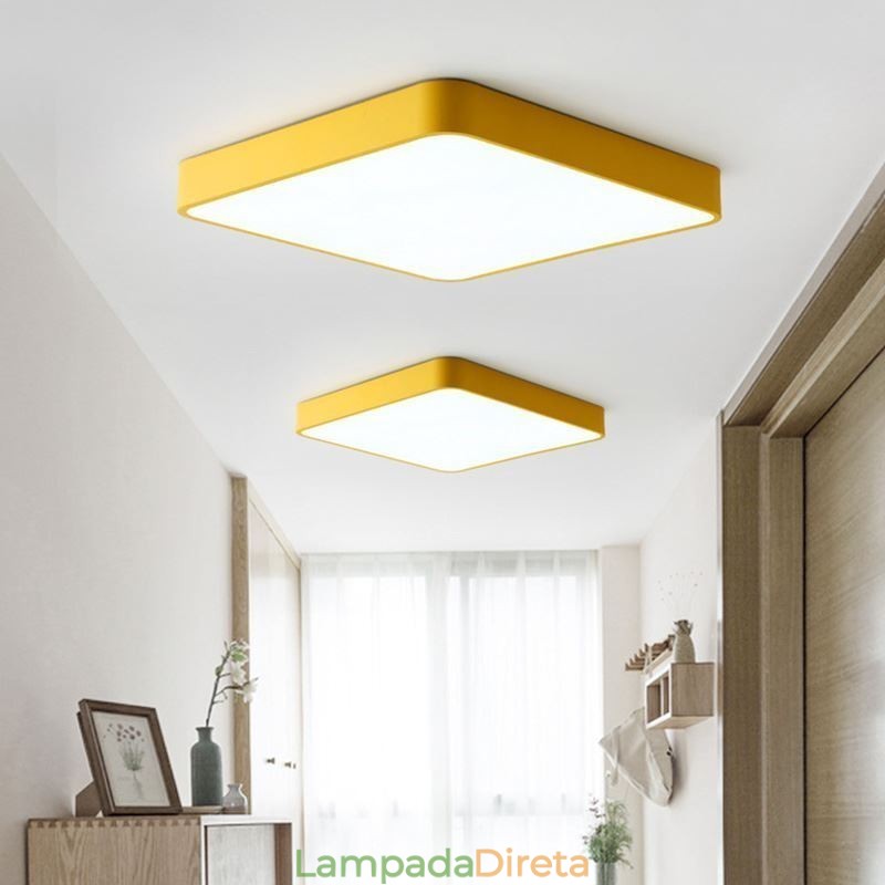 Simlpe Flush Mount Fino Quadrado Luz de Teto Economia de Energia