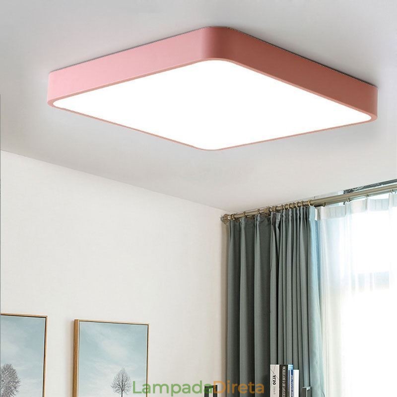 Simlpe Flush Mount Fino Quadrado Luz de Teto Economia de Energia