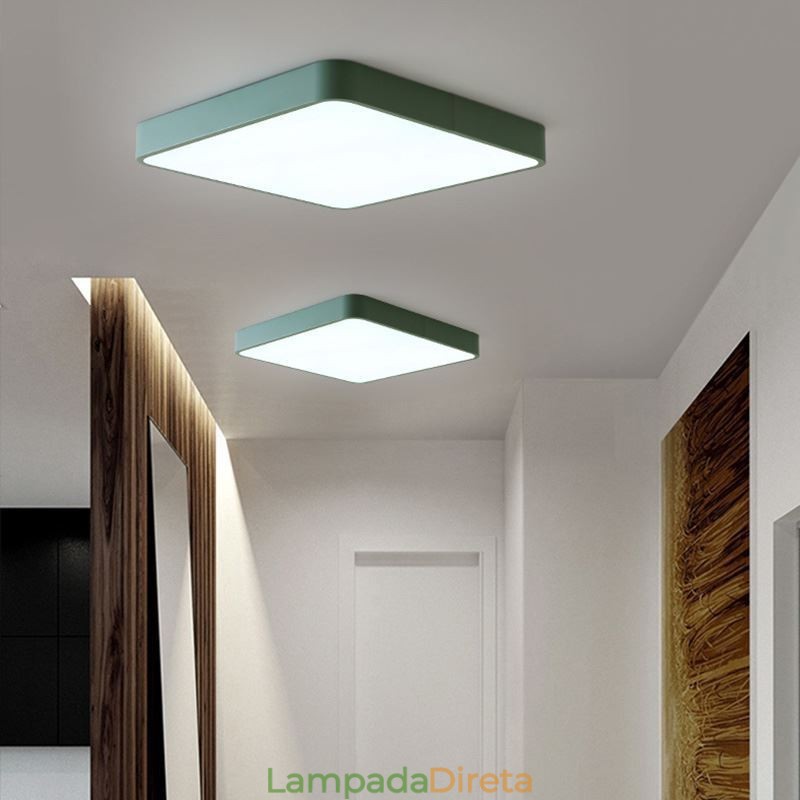 Simlpe Flush Mount Fino Quadrado Luz de Teto Economia de Energia