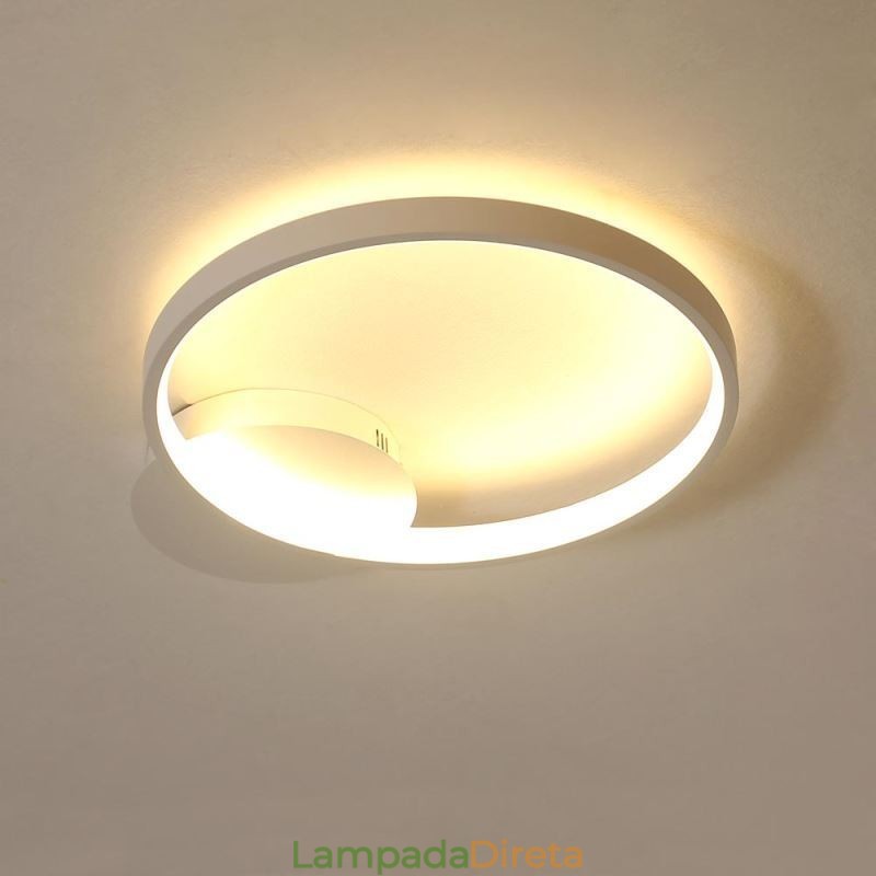 Luminária de teto circular embutida estilo nórdico