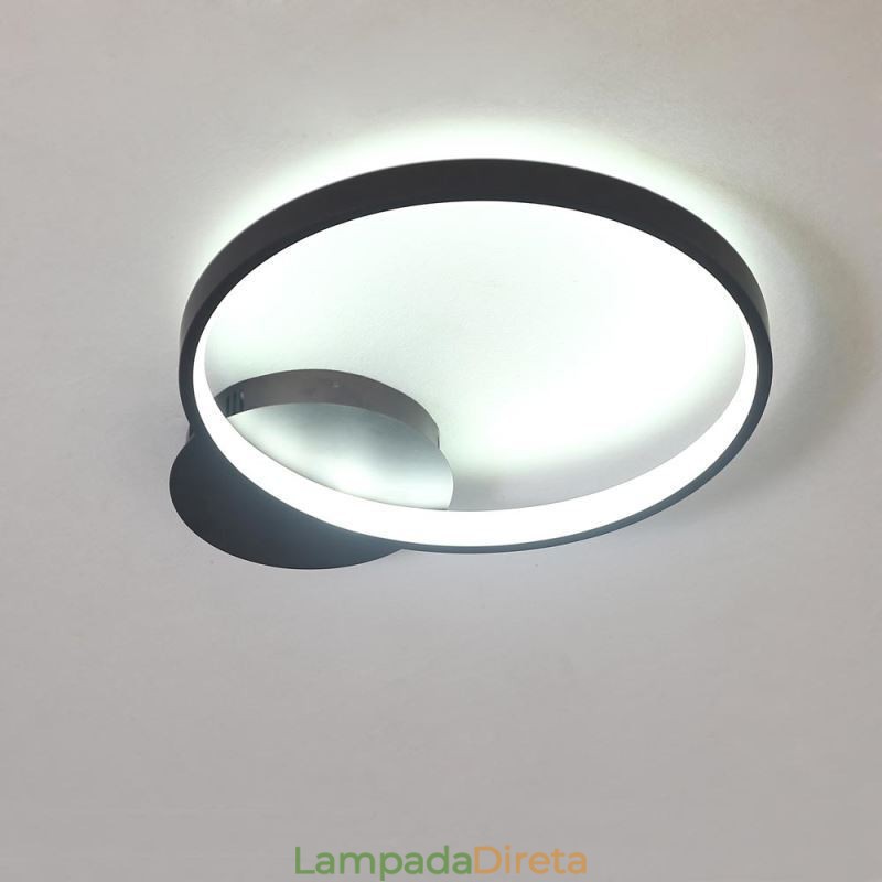 Luminária de teto circular embutida estilo nórdico