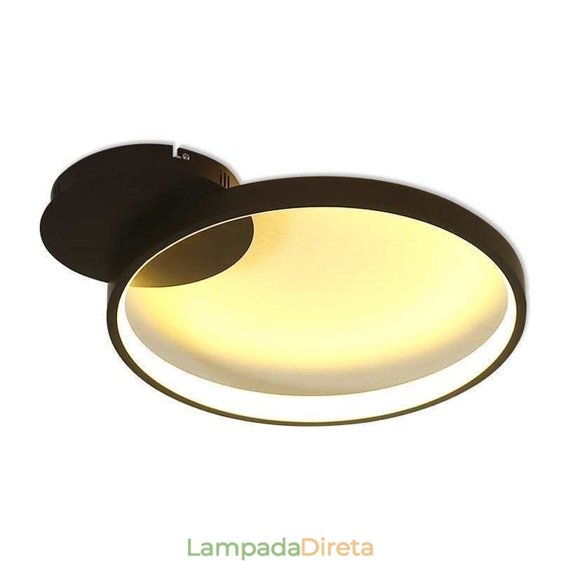 Luminária de teto circular embutida estilo nórdico