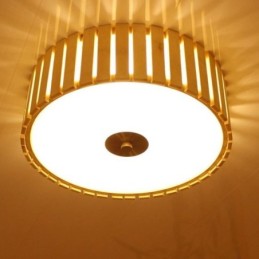Grande luminária de teto criativa chinesa embutida de bambu para iluminação infantil