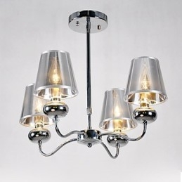 Lustre de metal galvanizado estilo mini contemporâneo moderno luz pendente montagem embutida jantar