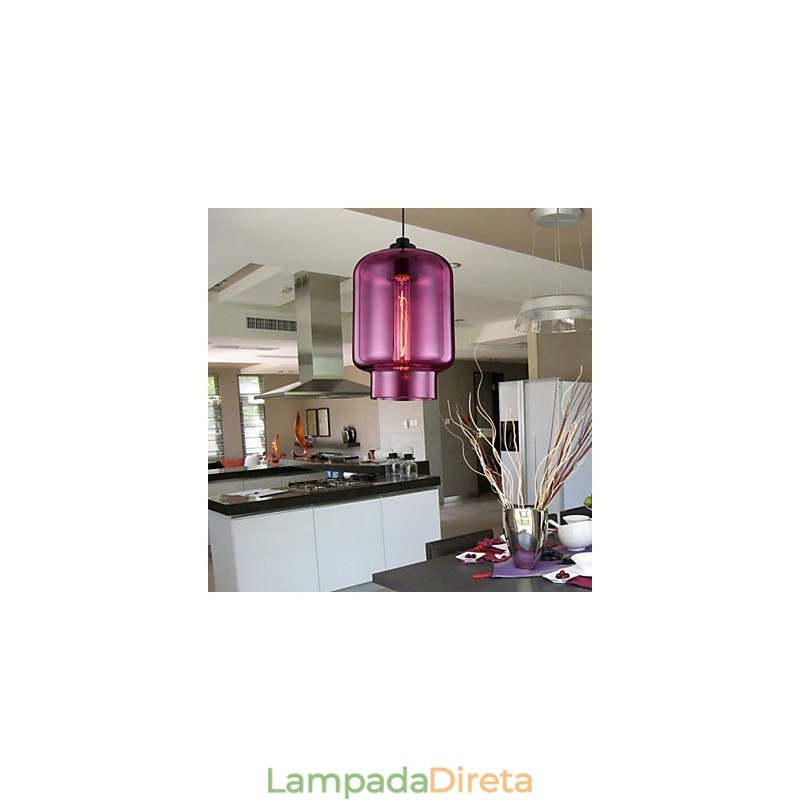 Lustre Mini Estilo Moderno Contemporâneo Vidro