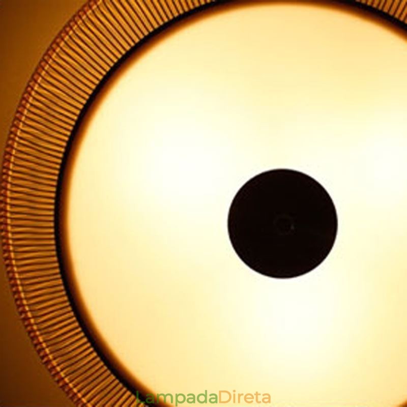 Luminária de teto redonda criativa japonesa de bambu especial chinesa embutida