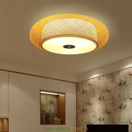 Iluminação de teto chinesa moderna de bambu embutida Iluminação de teto chinesa moderna de bambu embutida