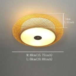 Iluminação de teto chinesa moderna de bambu embutida