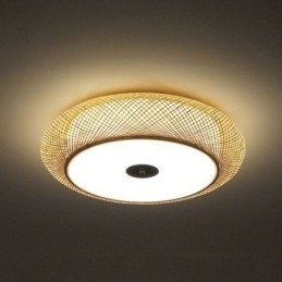 Iluminação de teto chinesa moderna de bambu embutida