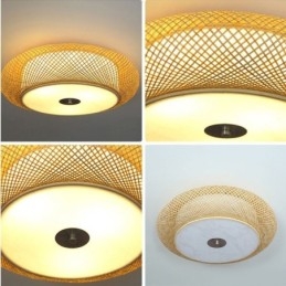 Iluminação de teto chinesa moderna de bambu embutida