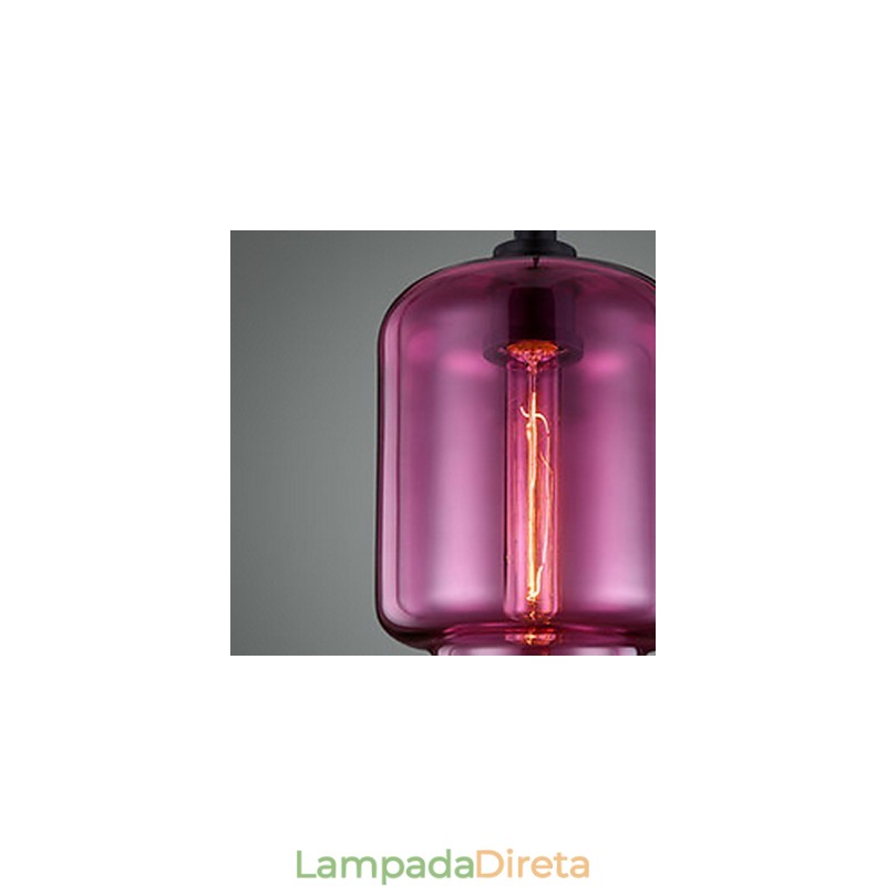 Lustre Mini Estilo Moderno Contemporâneo Vidro