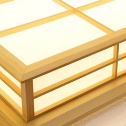 Luminária de teto cubóide japonesa Iluminação de teto de madeira maciça