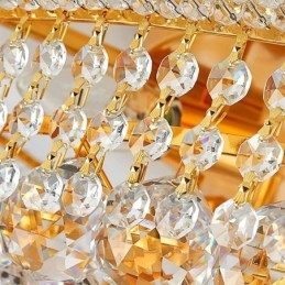 Luminária de teto de cristal de luxo com montagem embutida europeia