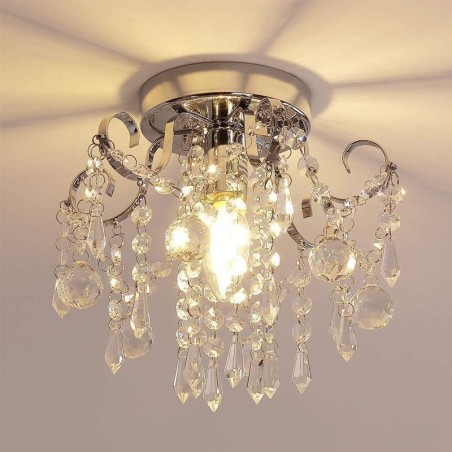 Luminária de teto de cristal único embutida e minimalista moderna Luminária de teto de cristal único embutida e minimalista moderna