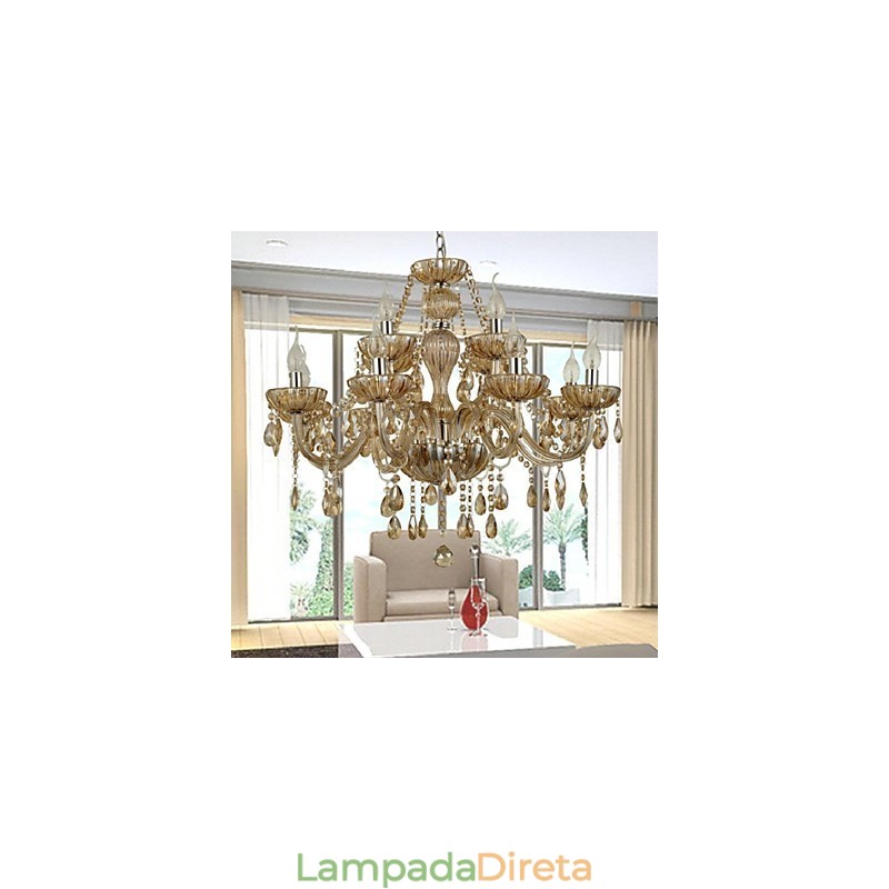 Lustre de cristal moderno e contemporâneo